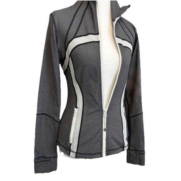 Lululemon Define Jacket SLIMMIMG Stripes Full Zip walking outdoor gym womens 6 - Picture 11 of 14